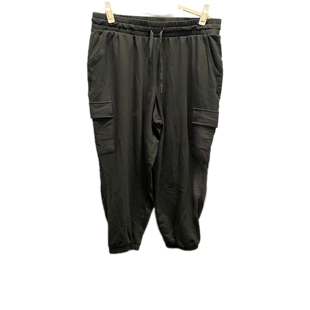 TRU by Torrid Gray Cargo Jogger Sweatpants Drawstring Pockets sz 1